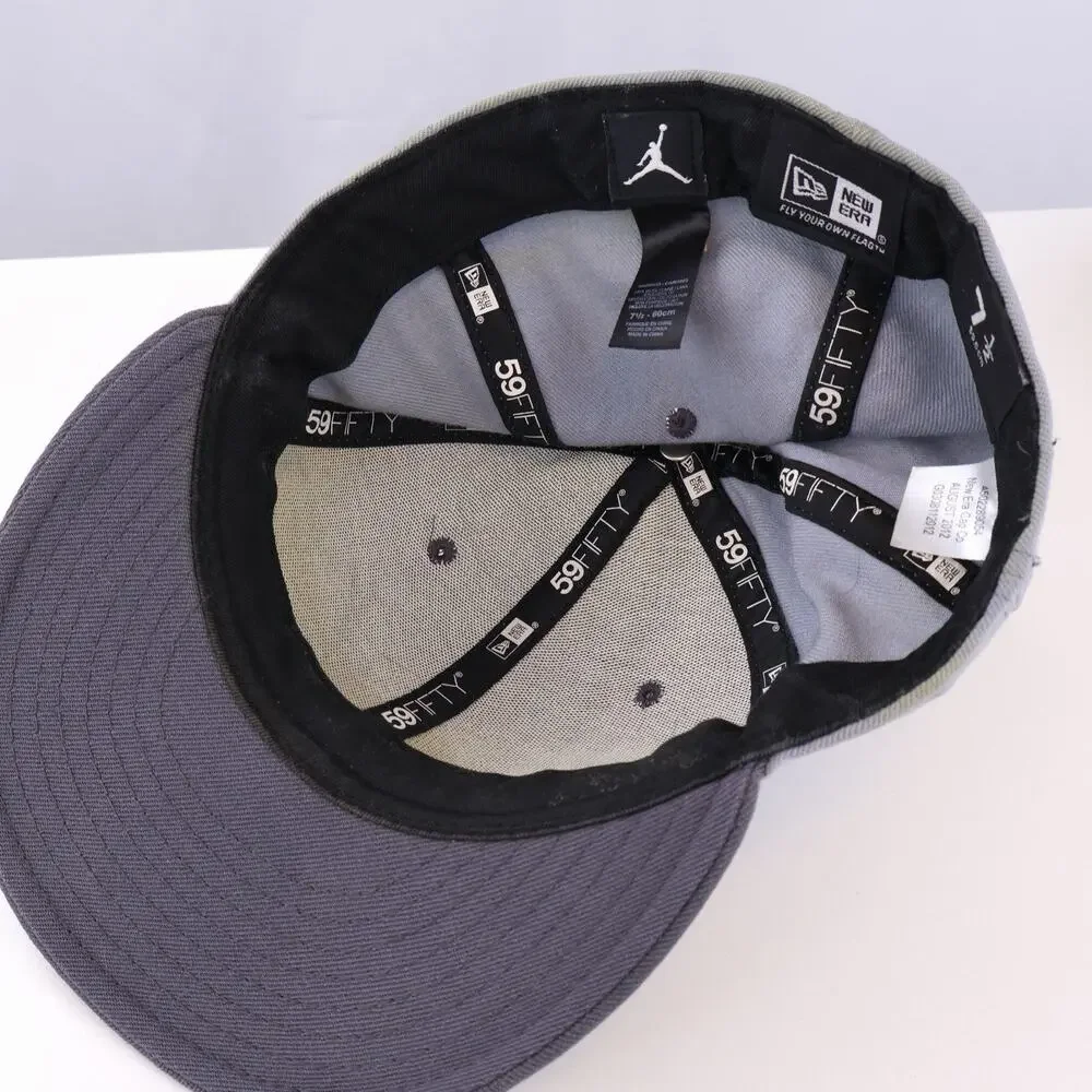 Jordan Jumpman New Era 59FIFTY Fitted Hat Gray Charcoal Cap Size 7 1/2